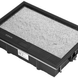 Caixa de Ch?o p/ Tomadas de M?dulo 8x 45 x 45mm / 16x 22,5 x 45mm (Preto) - ORNO