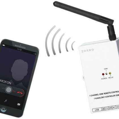 Controlador GSM 4G c/ Entrada USB p/ Controlo de Portas - ORNO