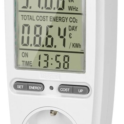 Medidor Digital de Custos de Energia, Potência, Corrente, Frequência, ... (3680W) - ORNO