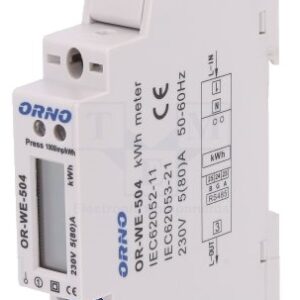 Medidor Digital de Custos de Energia Porta RS-485 p/ Calha DIN (Monofásico) 5(80)A - ORNO