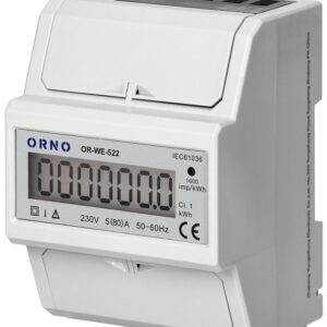 Medidor Digital de Custos de Energia p/ Calha DIN 5(80)A (Monofásico) - ORNO