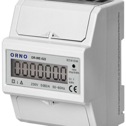Medidor Digital de Custos de Energia p/ Calha DIN 5(80)A (Monofásico) - ORNO