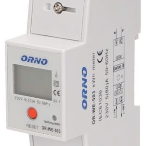 Medidor Digital de Consumo de Energia Monofásico (80A) c/ RS485 para Calha DIN - ORNO