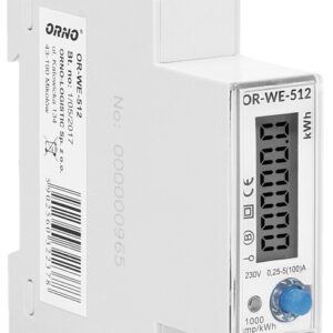 Medidor Digital de Consumo de Energia Monofásico (100A) p/ Calha DIN - ORNO