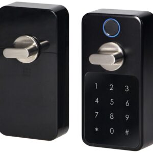 Fechadura Inteligente Bluetooth c/ C?digo de Acesso e Impress?o Digital (Preto) - ORNO