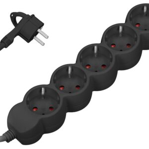 Extensão Quintupla Preto (3 mts) - ORNO