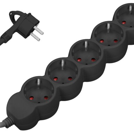 Extensão Quintupla Preto (3 mts) - ORNO