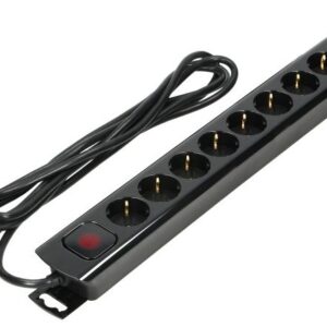 Extens?o Octupla c/ 2x USB Preto (3 mts) - ORNO