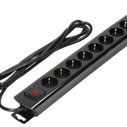 Extensão Octupla c/ 2x USB Preto (3 mts) - ORNO