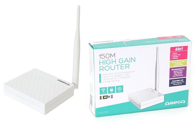 Router / Access Point / Repetidor / Firewall Wireless N 150Mbps - OMEGA
