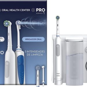 Centro Dentário Oxyjet + Escova de Dentes Elétrica PRO1 (Azul/Branco) - ORAL-B