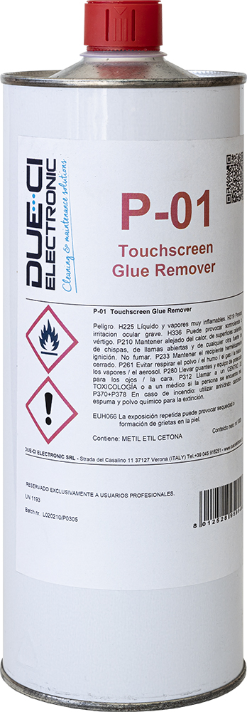 Lata de Solvente p/ Remoção de Colas de Displays Tácteis (1L) - DUE-CI
