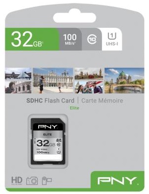 Cartão de Memória SDHC 32GB (Classe 10) - PNY