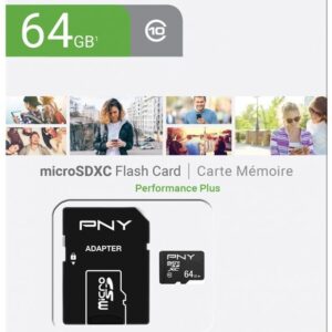 Cart?o de Mem?ria MicroSDXC 64GB (Classe 10) - PNY
