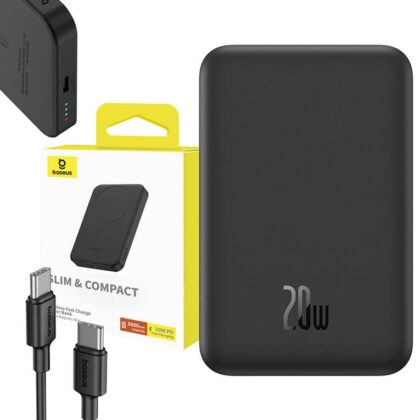 PowerBank Magnetic Mini 5000mAh 20W (Preto) - BASEUS