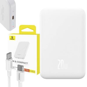 PowerBank Magnetic Mini 5000mAh 20W (Branco) - BASEUS