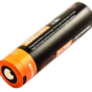 Pilha Recarregável 21700 3,7V 4000mAh c/ Porta de Carregamento micro-USB