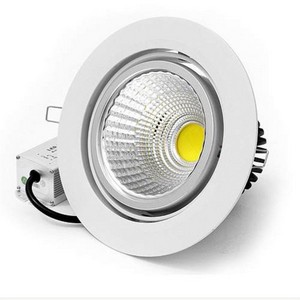Painel de LED Direcionável Redondo 7W 2700K 100Lm (Ø8cm) - Branco/Aro Inox