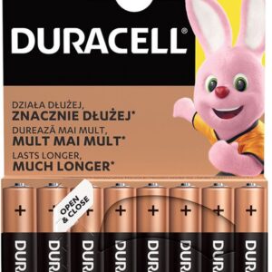 Blister 8x Pilhas Alcalinas 1,5V LR03 AAA - Duracell DURALOCK