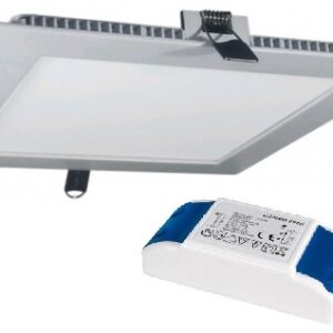 Painel de LED Quadrado (12 x 12 cm) 5W 6000K 400Lm - A?o Escovado