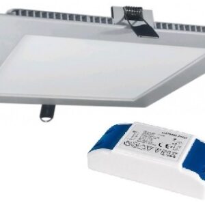 Painel de LED Quadrado (12 x 12 cm) 6W 4000K 480Lm - A?o Escovado