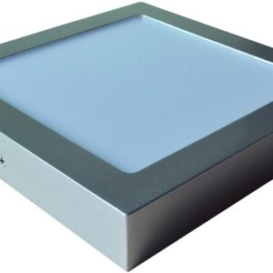 Painel de LED Superficie Quadrado (22 x 22cm) 18W 4000K 1700Lm - Aço Escovado