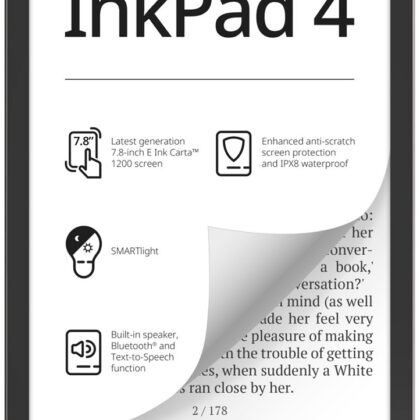 E-Book InkPad 4 7.8 32GB (Preto) - POCKETBOOK