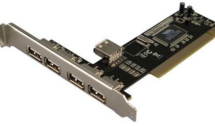 Placa PCI 4 + 1 Portas USB 2.0 - LogiLink