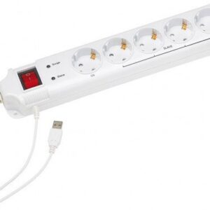Extensão Quintupla USB c/ Interruptor (1,5 mts) Branco - ENERGENIE