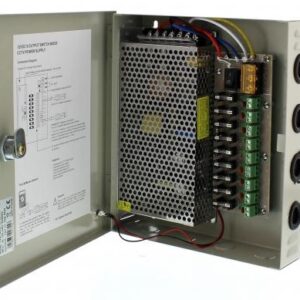 Caixa Segurança / Fonte Alimentação Comutada 12VDC 120W 10A (9 Saídas)