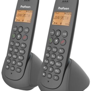 Pack 2x Telefones s/ Fios DECT-GAP (Preto) - PROFOON