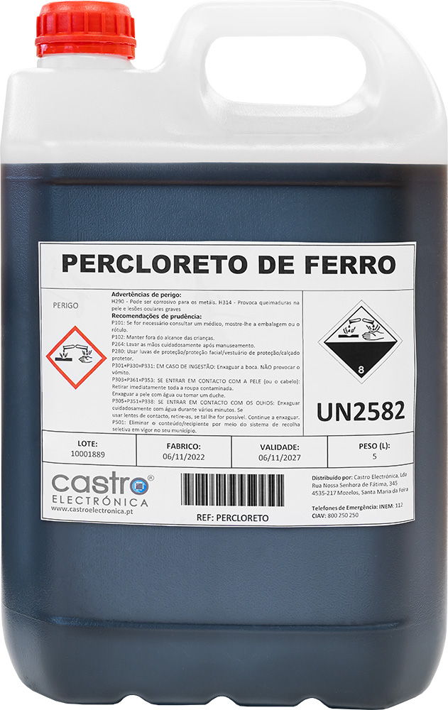 Percloreto de Ferro Ácido Liquido FeCl3 (5L)