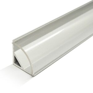Perfil Alumínio c/ Difusor Transparente p/ Fita de LEDs - 2 mts