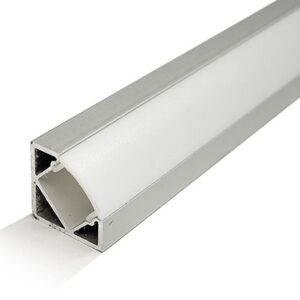 Perfil Alumínio c/ Difusor Opaco p/ Fita de LEDs - 2 mts