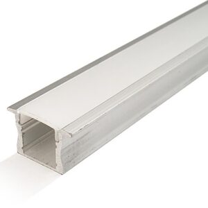 Perfil Alumínio c/ Difusor Opaco p/ Fita de LEDs - 2 mts
