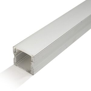 Perfil Alumínio c/ Difusor Opaco p/ Fita de LEDs - 2 mts