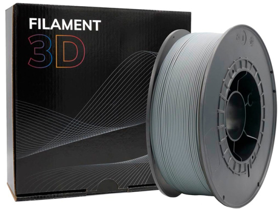 Filamento de Impressão 3D PETG 1,75mm 1Kg (Cinzento) - FILAMENT 3D