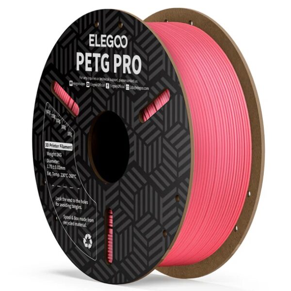 Filamento de Impressão 3D PETG Pro 1,75mm 1Kg (Rosa) - ELEGOO