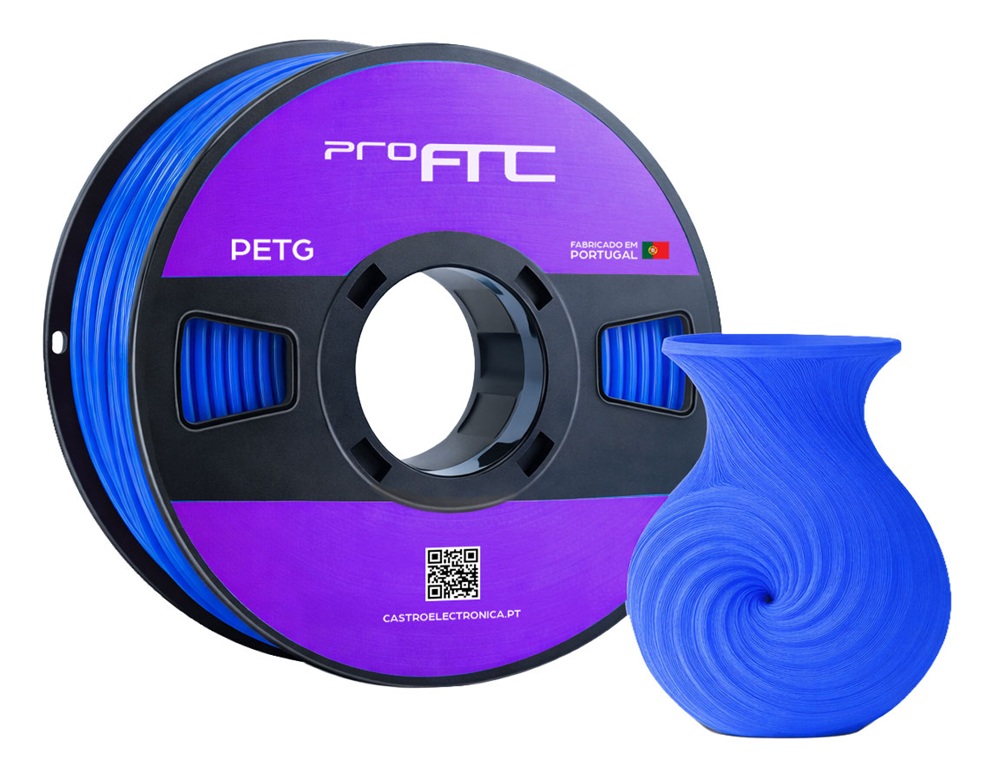 Filamento de Impressão 3D PETG 1,75mm 1Kg (Azul) - ProFTC