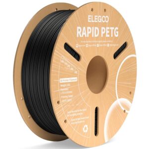 Filamento de Impressão 3D PETG Rapid 1,75mm 1Kg (Preto) - ELEGOO