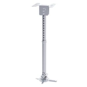 Suporte de Tecto Inclin?vel e Extensivel p/ Video Projector (Prateado) - TooQ