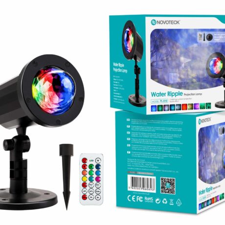 Lâmpada de Projeção Efeito Ondas de Água Novoteck PL-010 com Controle Remoto