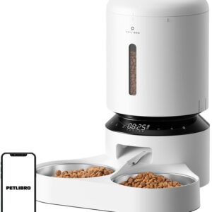 Dispensador de Comida Granary 5L c/ 2 Taças (Branco) - PETLIBRO
