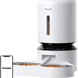 Dispensador de Comida Inteligente Granary 5L WiFi c/ 2 Taças (Branco) - PETLIBRO