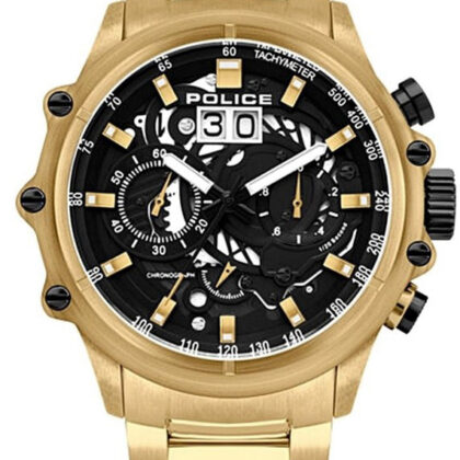Relógio Analógico PL16018JSG02M 48MM (Dourado) - POLICE
