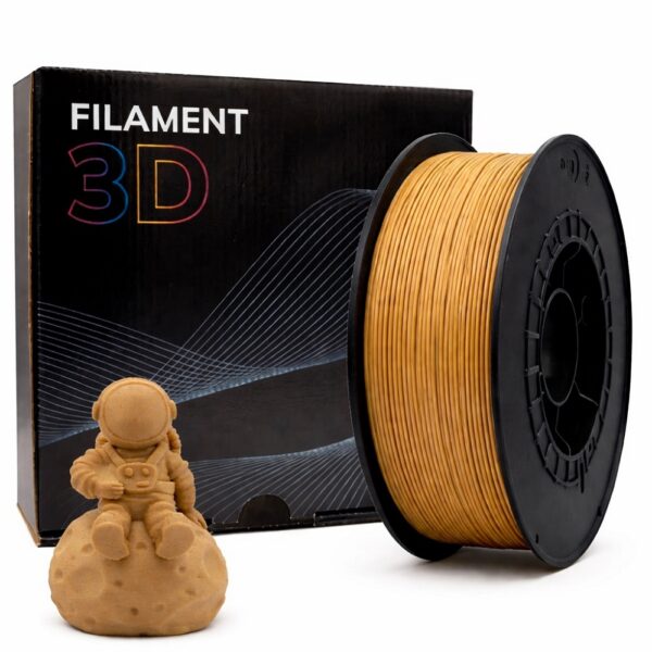 Filamento de Impressão 3D PLA 1,75mm 500g (Madeira Natural) - FILAMENT 3D