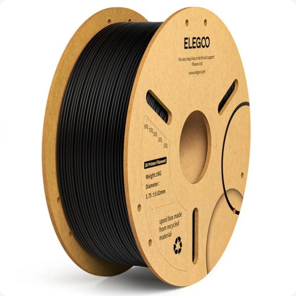 Filamento de Impressão 3D PLA+ 1,75mm 1Kg (Preto) - ELEGOO