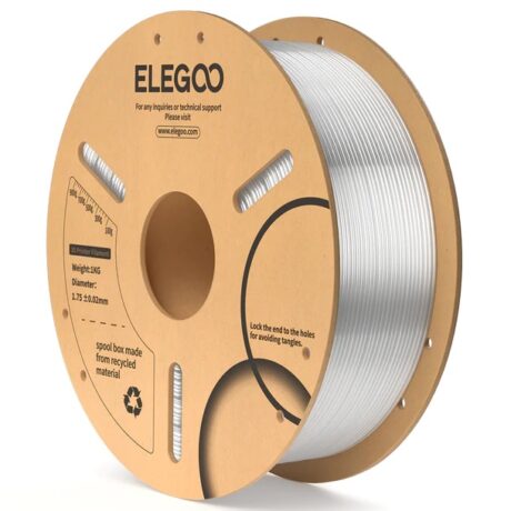 Filamento de Impressão 3D PLA 1,75mm 1Kg (Transparente) - ELEGOO