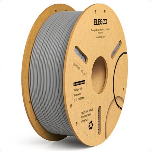Filamento de Impressão 3D PLA 1,75mm 1Kg (Cinzento) - ELEGOO