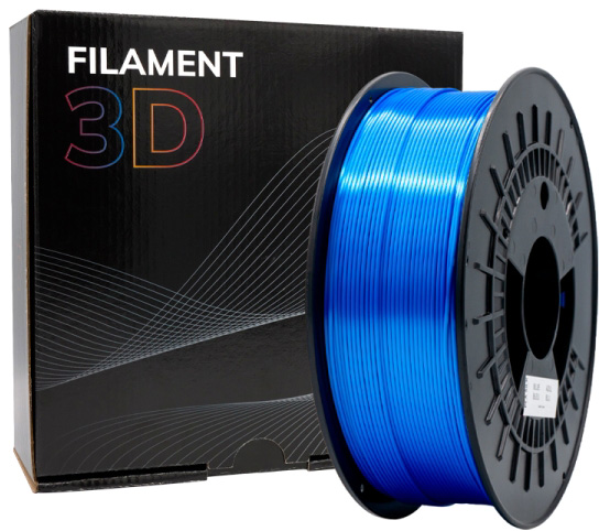 Filamento de Impressão 3D PLA SILK 1,75mm 1Kg (Azul) - FILAMENT 3D